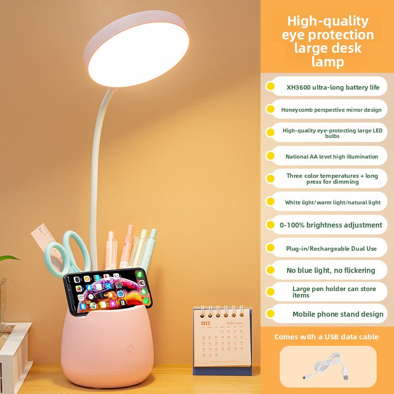 Adjustable Eye Protection LED Desk Lamp with Rechargeable Battery