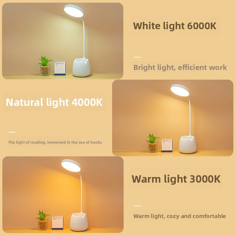 Adjustable Eye Protection LED Desk Lamp with Rechargeable Battery