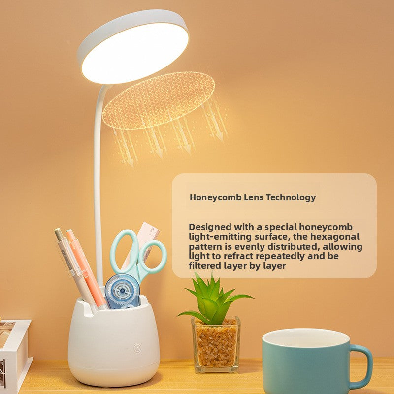 Adjustable Eye Protection LED Desk Lamp with Rechargeable Battery