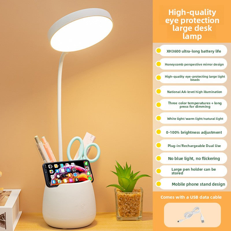 Adjustable Eye Protection LED Desk Lamp with Rechargeable Battery