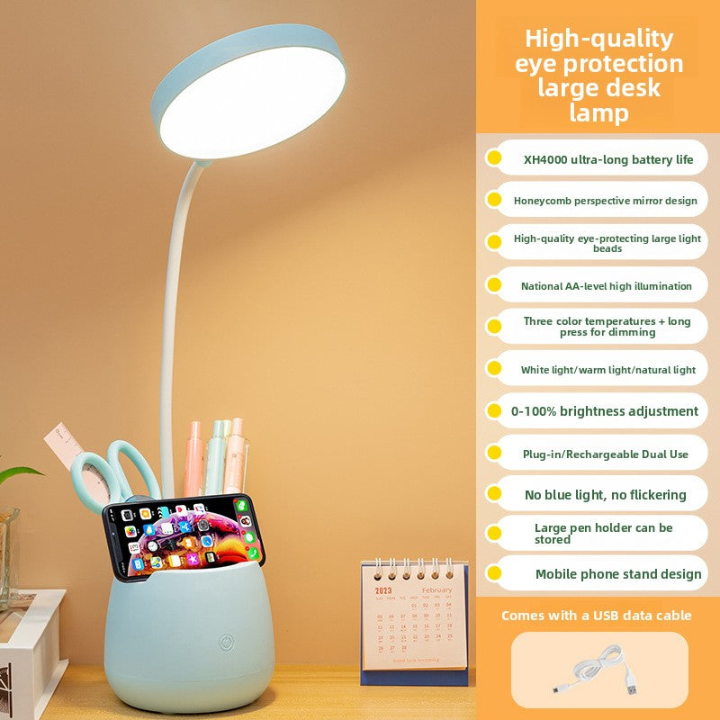 Adjustable Eye Protection LED Desk Lamp with Rechargeable Battery