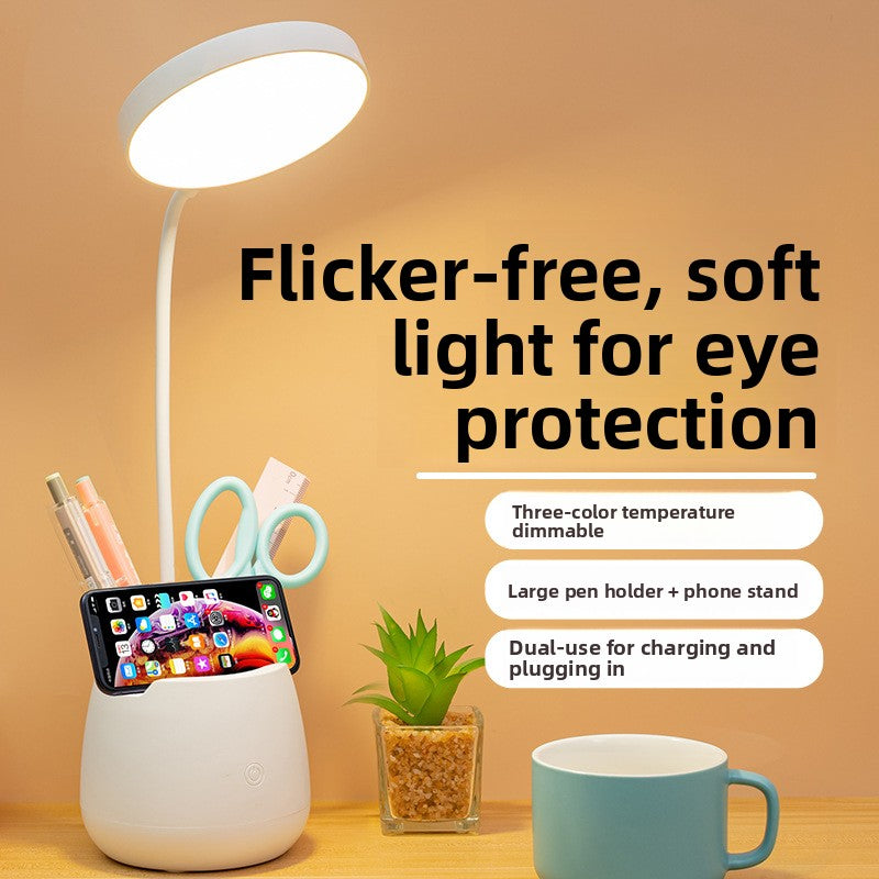 Adjustable Eye Protection LED Desk Lamp with Rechargeable Battery