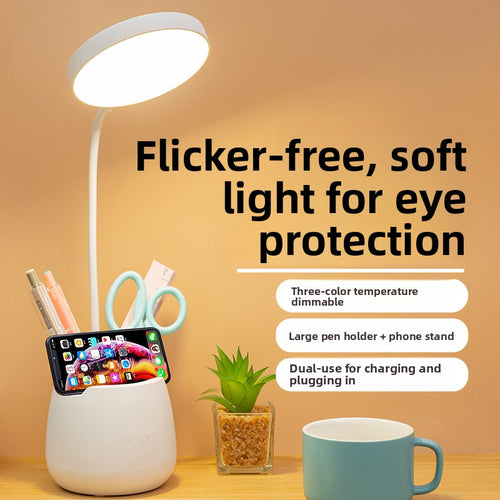 Adjustable Eye Protection LED Desk Lamp with Rechargeable Battery
